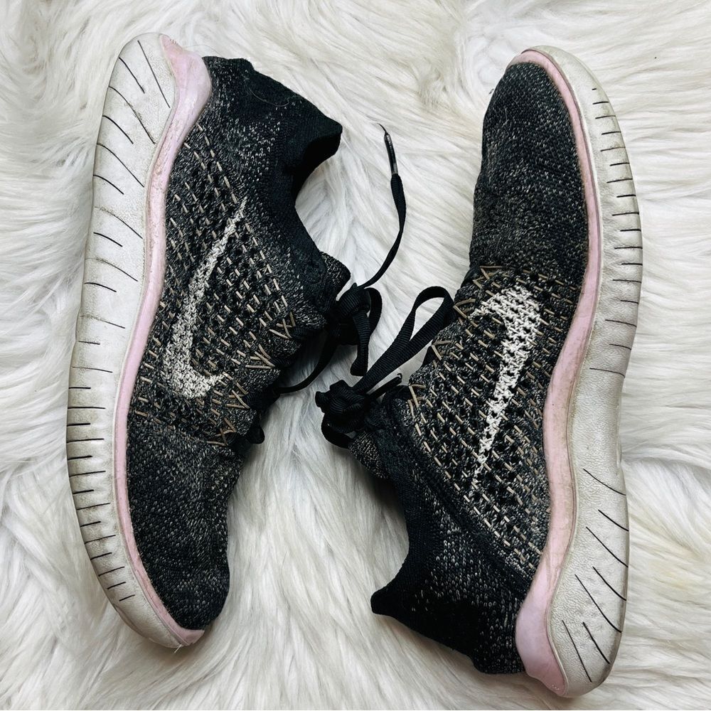 Nike Free RN Flyknit 2018 Sneakers Black Size 6